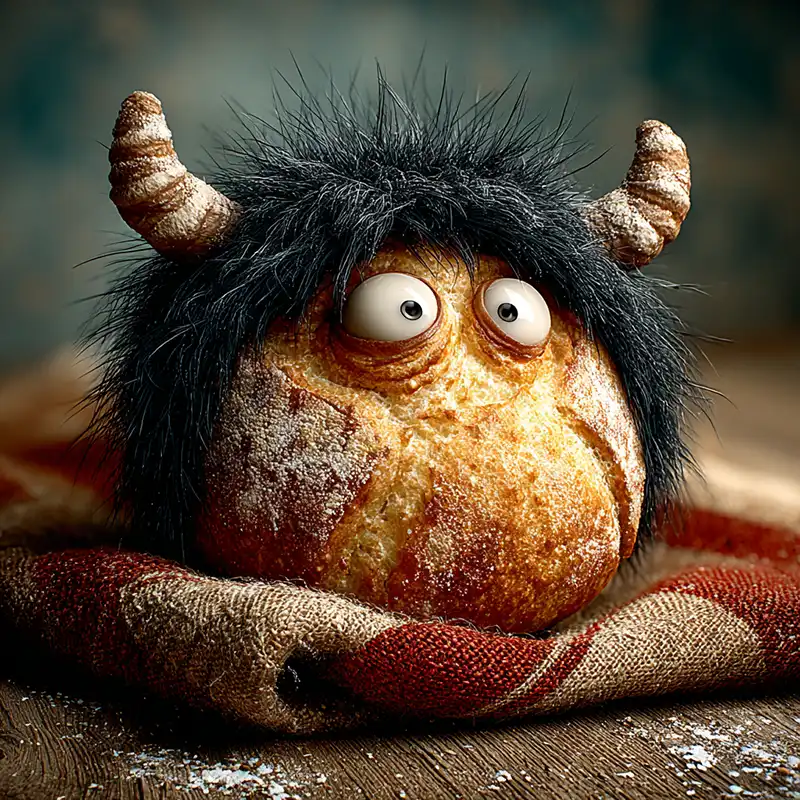 cute alien creature with large eyes wearing hat and tshirt